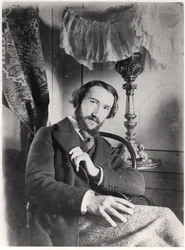 Andre Gide (1869-1951) portréja párizsi lakásában, 1894